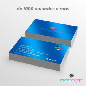 tarjetas personales doble brillo horizontal 350 gramos