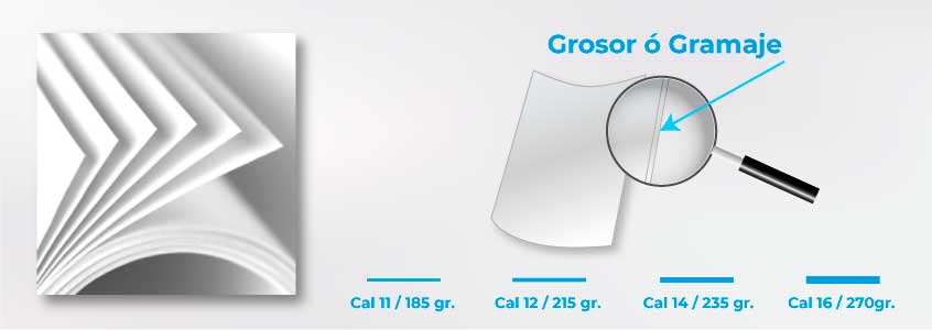 cartulina foldcote gramajes 11, 12, 14 y 16