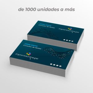 tarjeta personal repujado horizontal