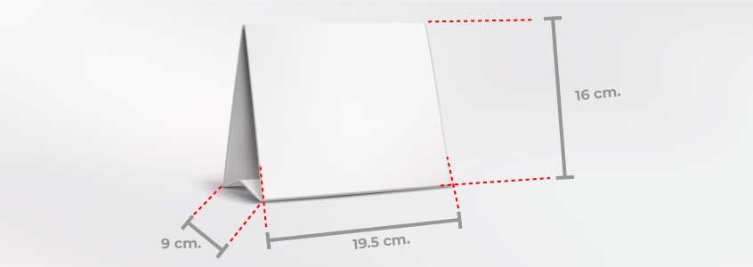 base del calendario tamaño 14 por 19 centimetros
