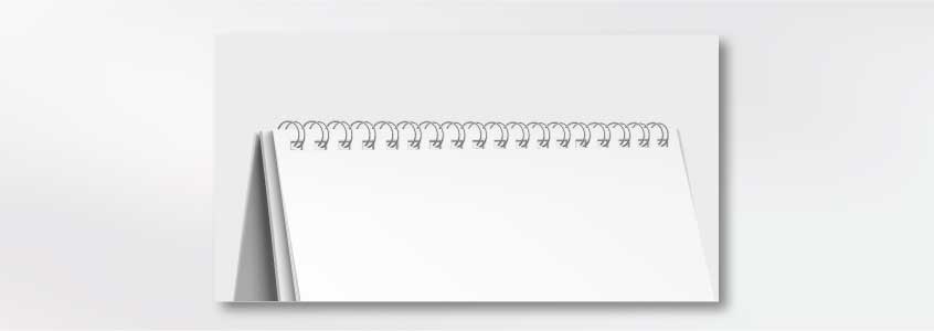 calendarios de escritorio con anillado doble ring color blanco